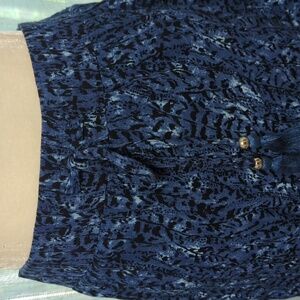 NWOT RETROLOGY WOMEN'S SHORTS SIZE M BLUE BLACK 100% WASHABLE RAYON SUPER COMFY